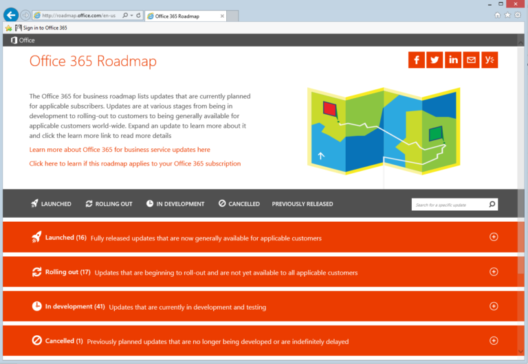 Office 365 Roadmap