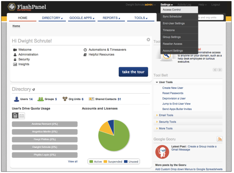 accessing access control by OU