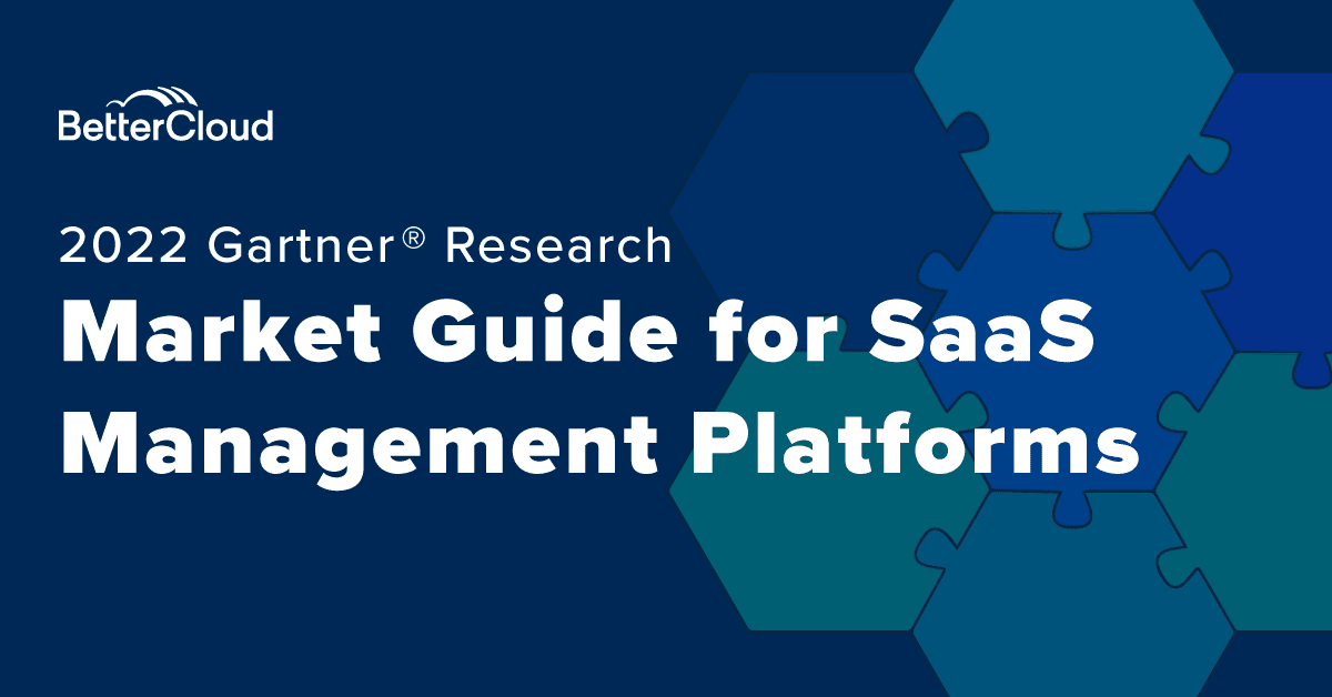 Gartner Research Market Guide for SaaS Management Platforms