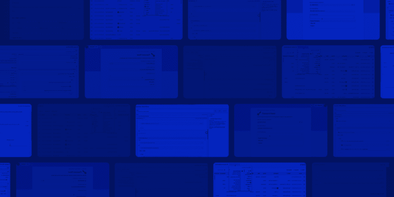 Multiple screenshots tinted blue