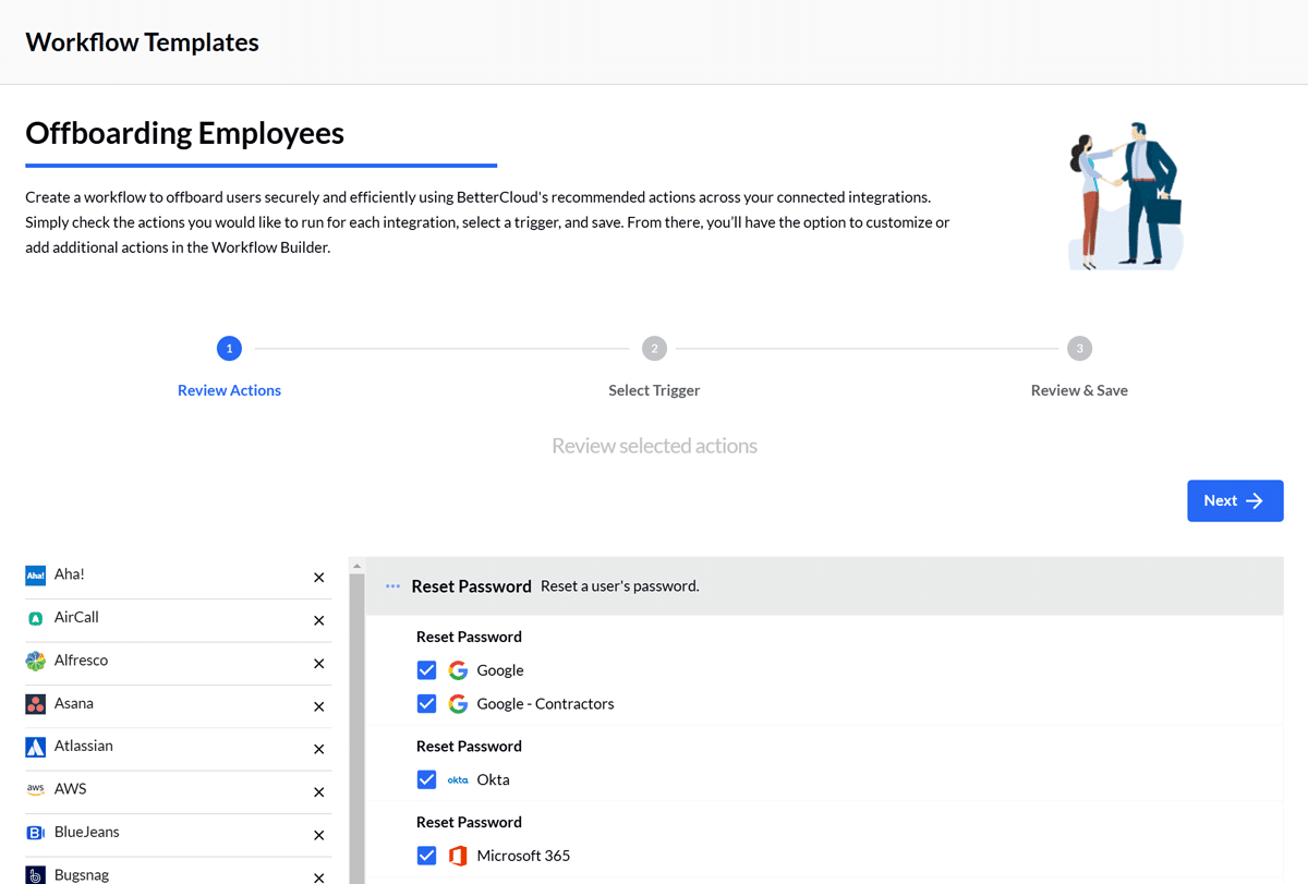 offboarding employees workflow template