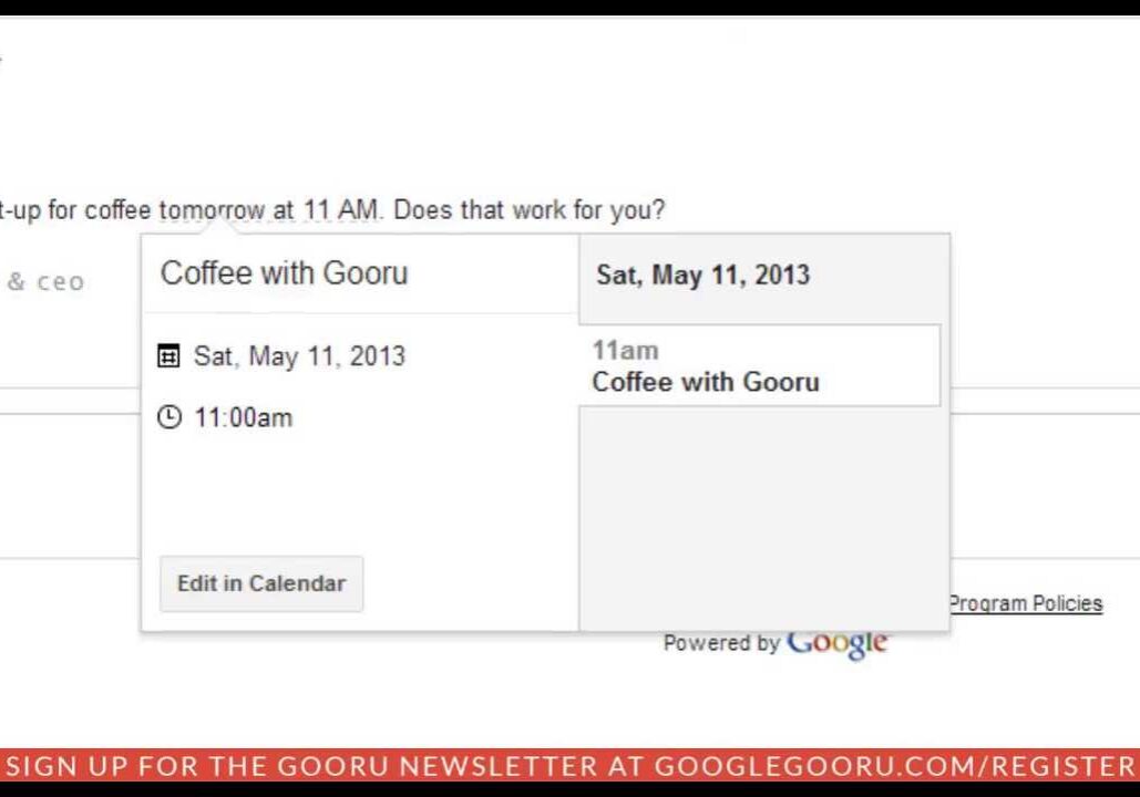 gmail update for easy calendar access