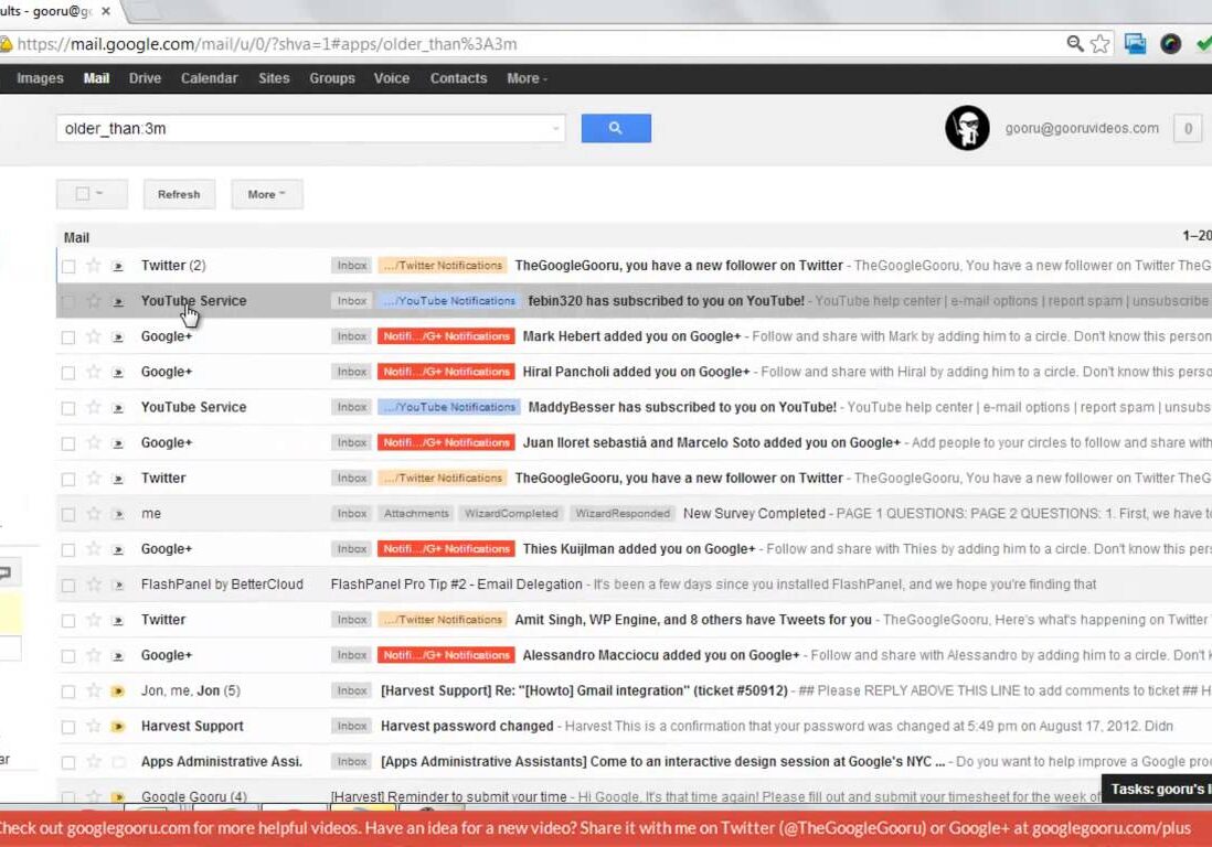 new search operators in gmail